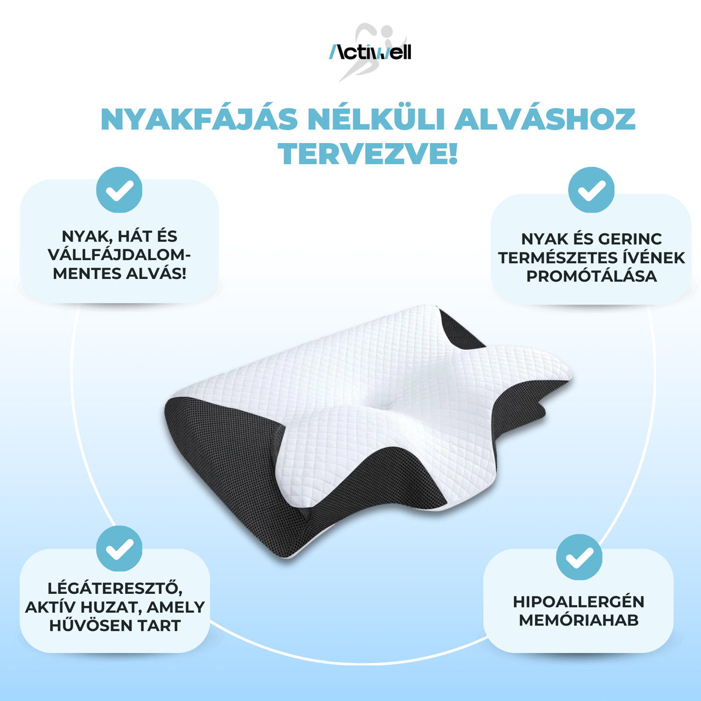 ActiWell™ Memóriahabos Kontúr Párna