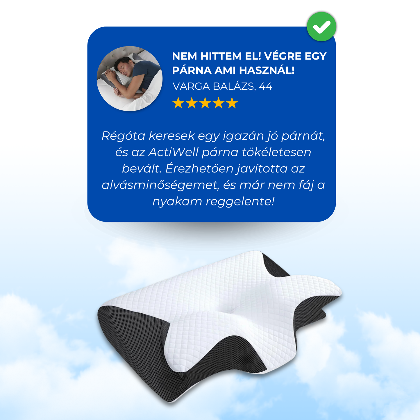 ActiWell™ Memóriahabos Kontúr Párna