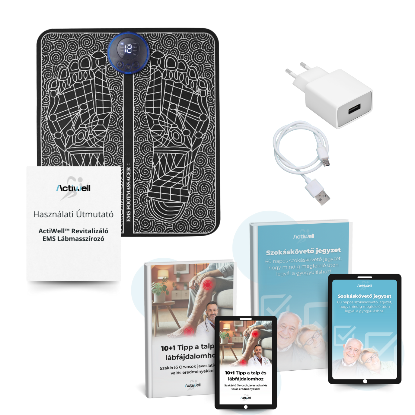 1db ActiWell™ EMS Lábmasszírozó + 2 ajándék