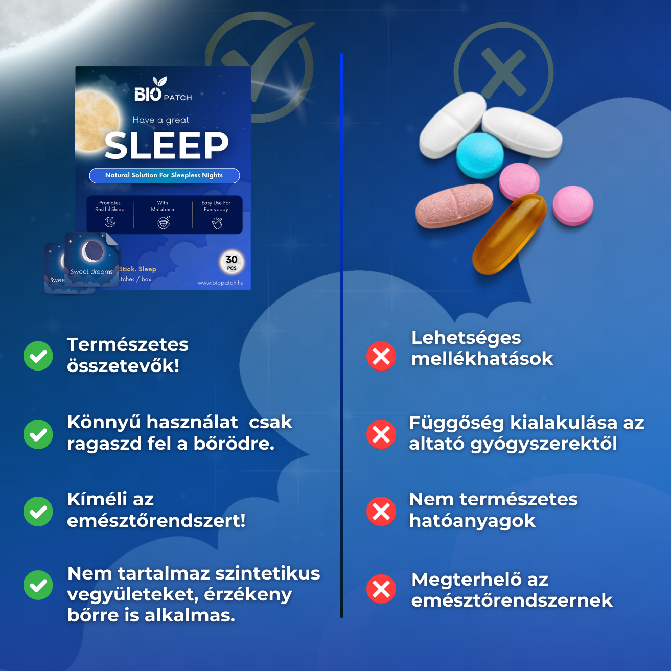 BioPatch - Altató És Alvásminőség Javító Tapasz