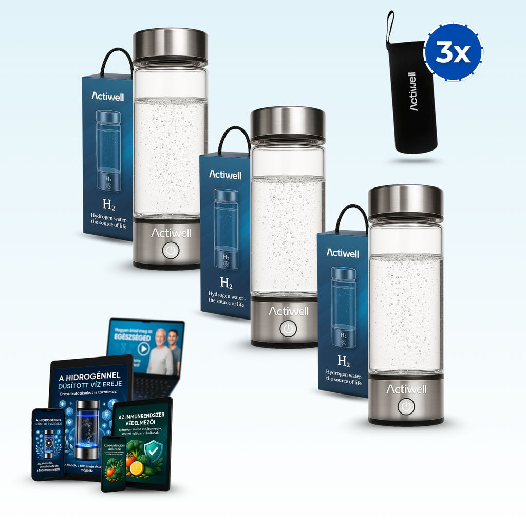 ActiWell™ 3 db Hidrogénes Víz Készítő Palack