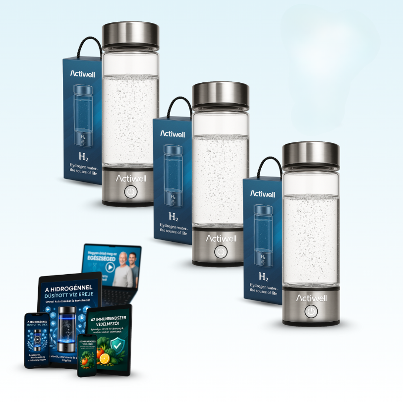 ActiWell™ 3 db Hidrogénes Víz Készítő Palack